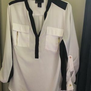 Lane Brant - Long blouse with gold accents